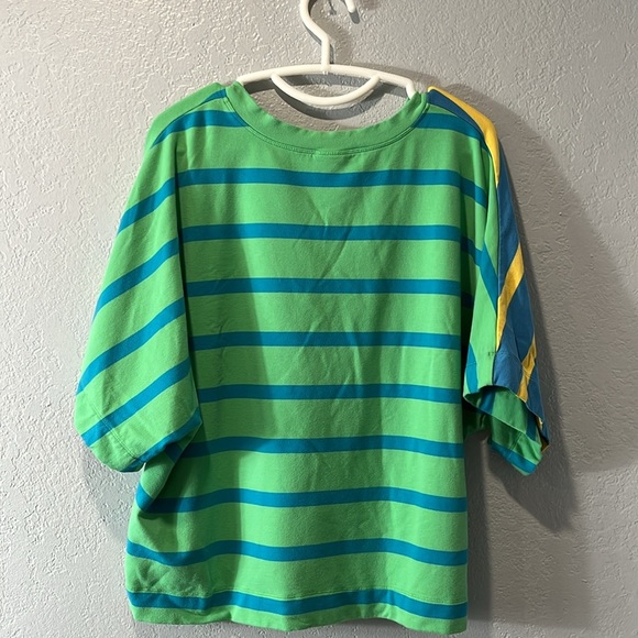 Cabi Size Medium V-neck Dolman Sleeves Oversized French Terry Cabana Top #6213 - Picture 5 of 6